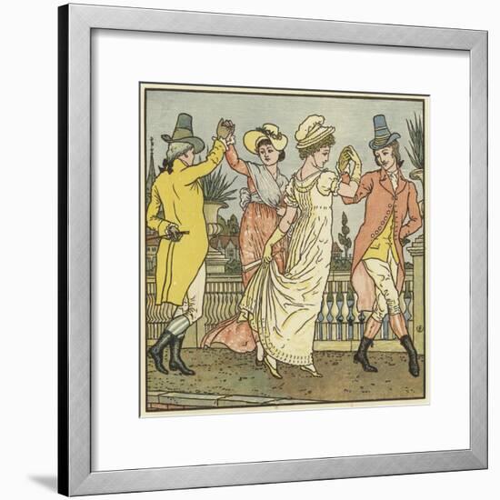 Sur Le Pont D'Avignon-Walter Crane-Framed Giclee Print