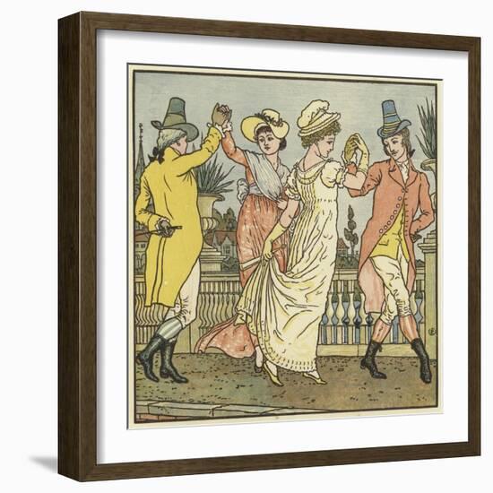 Sur Le Pont D'Avignon-Walter Crane-Framed Giclee Print