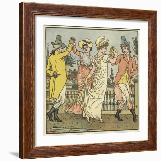 Sur Le Pont D'Avignon-Walter Crane-Framed Giclee Print