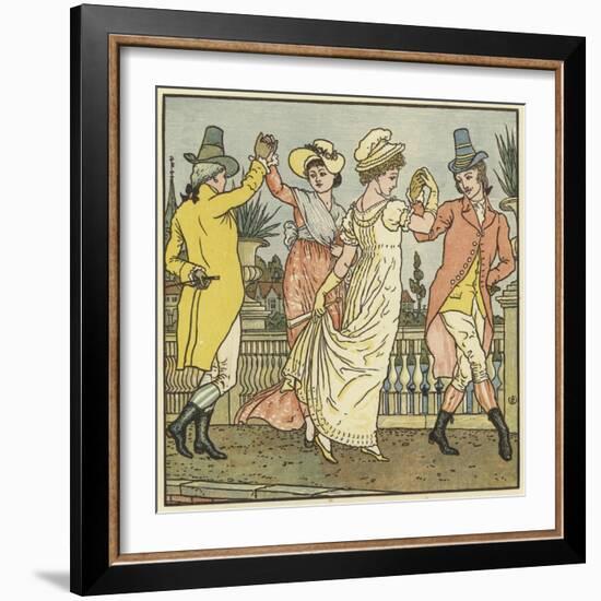 Sur Le Pont D'Avignon-Walter Crane-Framed Giclee Print