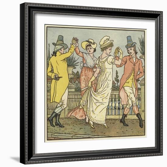 Sur Le Pont D'Avignon-Walter Crane-Framed Giclee Print