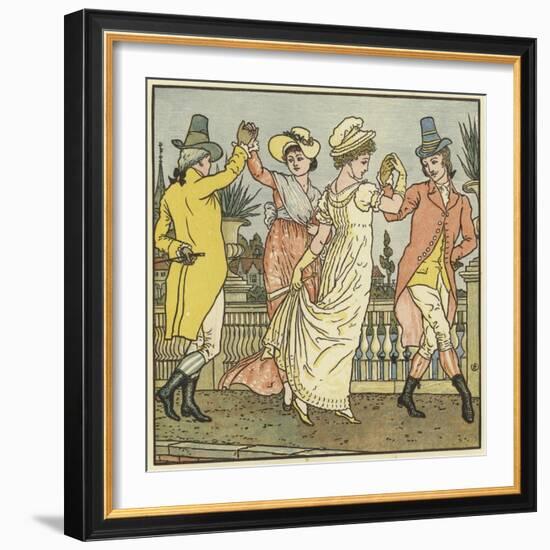 Sur Le Pont D'Avignon-Walter Crane-Framed Giclee Print