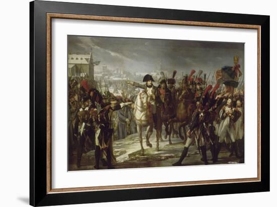 Sur le pont de Lech, à Augsbourg le 12 octobre 1805.-Pierre Gautherot-Framed Giclee Print