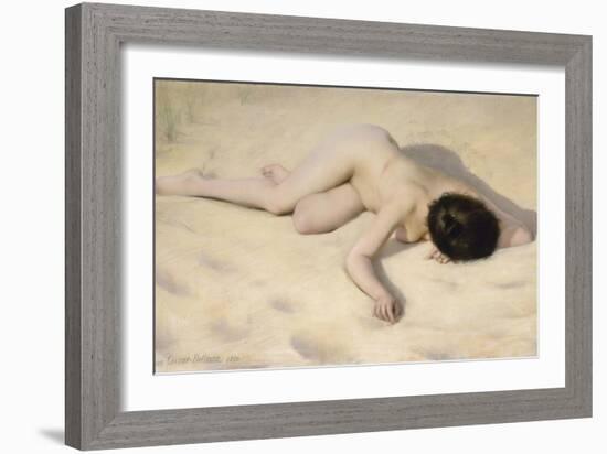 Sur le sable de la dune-Pierre Carrier-belleuse-Framed Giclee Print