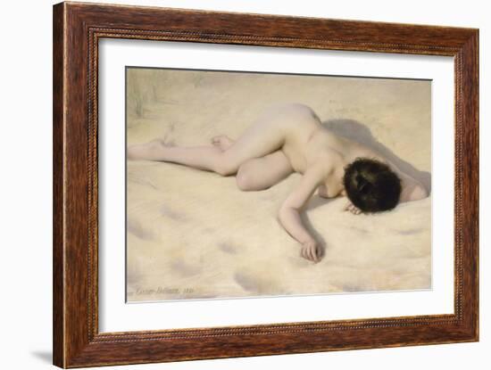 Sur le sable de la dune-Pierre Carrier-belleuse-Framed Giclee Print