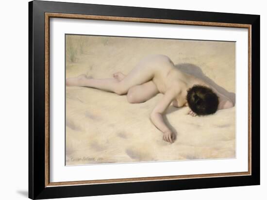 Sur le sable de la dune-Pierre Carrier-belleuse-Framed Giclee Print