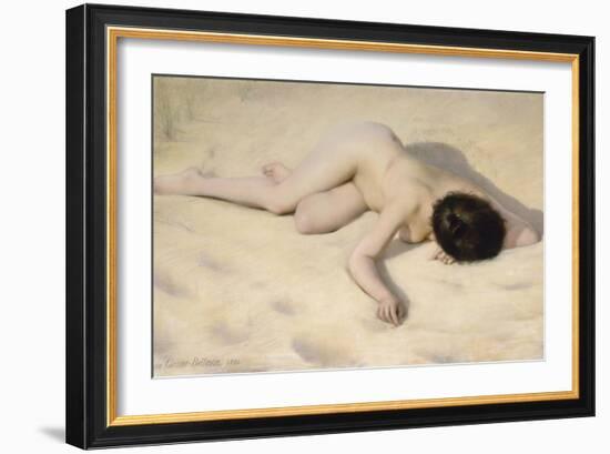 Sur le sable de la dune-Pierre Carrier-belleuse-Framed Giclee Print