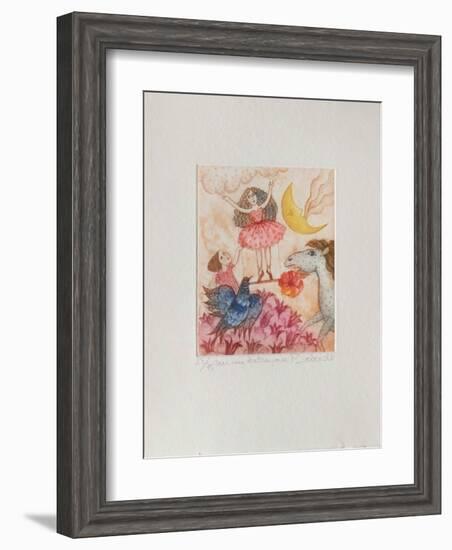 Sur Une Balançoire-Françoise Deberdt-Framed Limited Edition