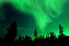 Northern Lights Aurora Borealis-SurangaWeeratunga-Framed Premier Image Canvas