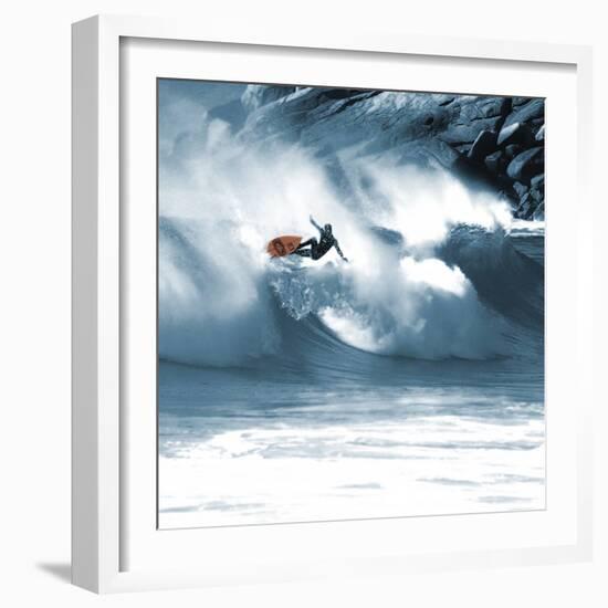 Surf Aerial-Malcolm Sanders-Framed Giclee Print