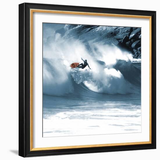 Surf Aerial-Malcolm Sanders-Framed Giclee Print
