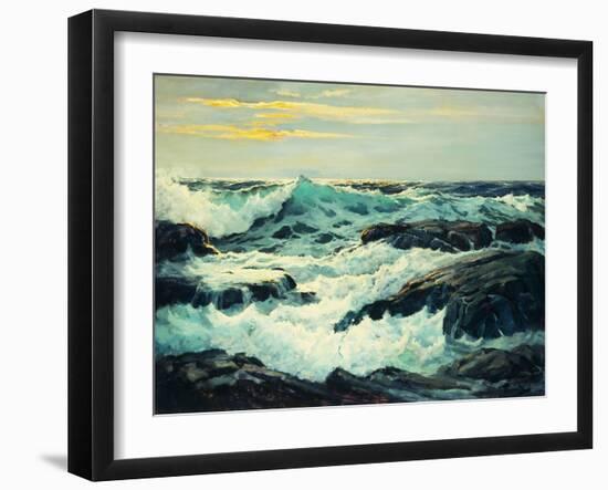 Surf and Headlands-Frederick Judd Waugh-Framed Giclee Print