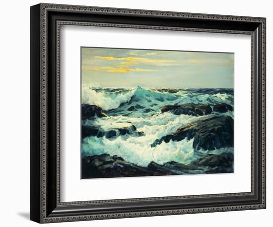 Surf and Headlands-Frederick Judd Waugh-Framed Giclee Print