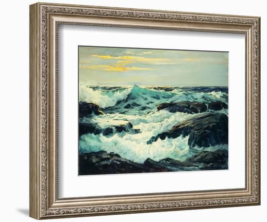 Surf and Headlands-Frederick Judd Waugh-Framed Premium Giclee Print