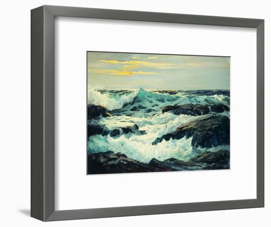 Surf and Headlands-Frederick Judd Waugh-Framed Premium Giclee Print