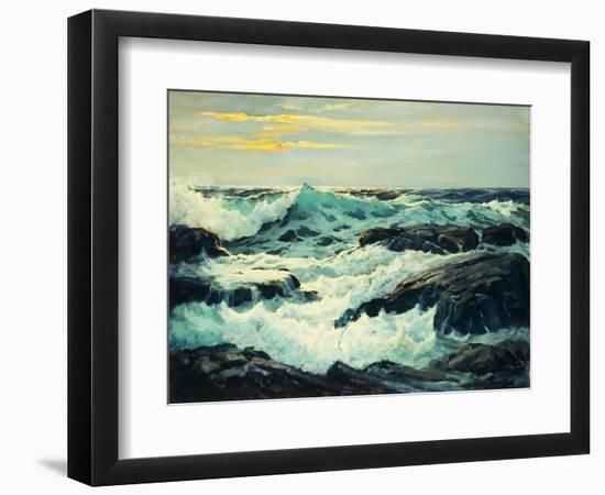 Surf and Headlands-Frederick Judd Waugh-Framed Premium Giclee Print