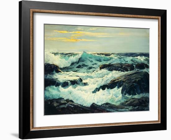 Surf and Headlands-Frederick Judd Waugh-Framed Giclee Print