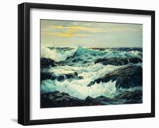 Surf and Headlands-Frederick Judd Waugh-Framed Giclee Print