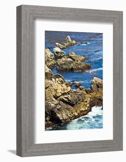 Surf and Rocks, Rocky Point, Big Sur, California, USA-Michel Hersen-Framed Photographic Print