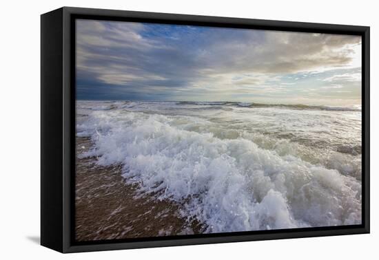 Surf at Nauset Light Beach in the Cape Cod National Seashore in Eastham, Massachusetts-Jerry and Marcy Monkman-Framed Premier Image Canvas