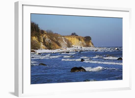 Surf at the Baltic Sea Steep Coast Near Boltenhagen-Uwe Steffens-Framed Photographic Print