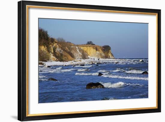 Surf at the Baltic Sea Steep Coast Near Boltenhagen-Uwe Steffens-Framed Photographic Print