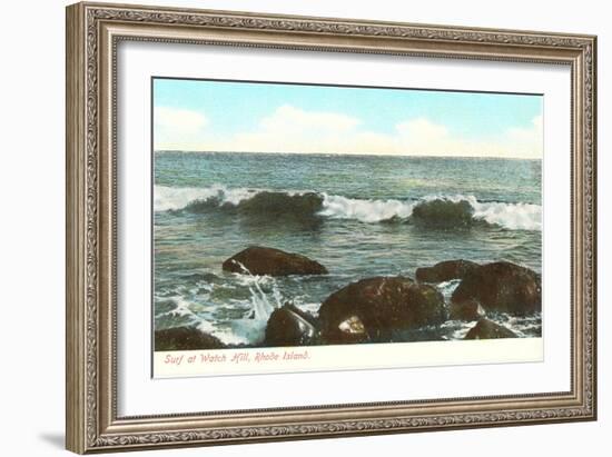 Surf at Watch Hill, Rhode Island-null-Framed Art Print