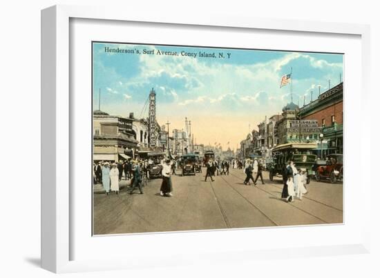 Surf Avenue, Coney Island, New York City-null-Framed Art Print