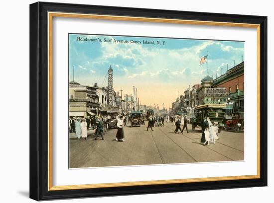 Surf Avenue, Coney Island, New York City-null-Framed Art Print