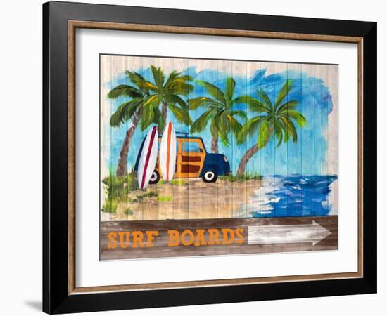 Surf Boards-Julie DeRice-Framed Premium Giclee Print