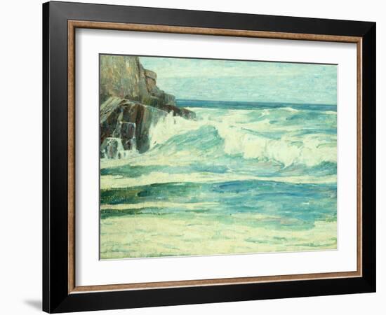 Surf breaking on Rocks, circa 1912-Emil Carlsen-Framed Giclee Print