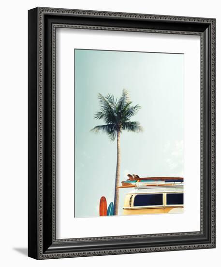 Surf Bus Yellow-Design Fabrikken-Framed Photographic Print