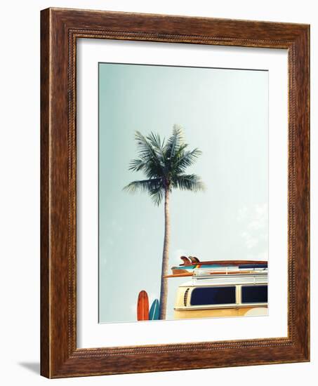 Surf Bus Yellow-Design Fabrikken-Framed Photographic Print