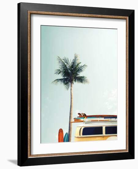 Surf Bus Yellow-Design Fabrikken-Framed Photographic Print