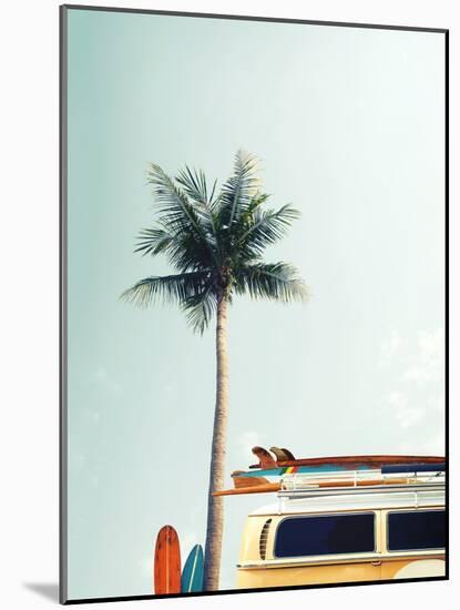 Surf Bus Yellow-Design Fabrikken-Mounted Photographic Print