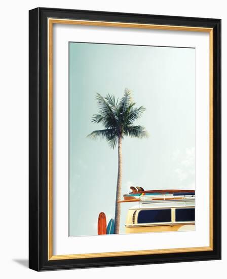 Surf Bus Yellow-Design Fabrikken-Framed Photographic Print