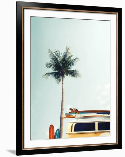 Surf Bus Yellow-Design Fabrikken-Framed Photographic Print