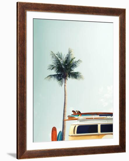 Surf Bus Yellow-Design Fabrikken-Framed Photographic Print