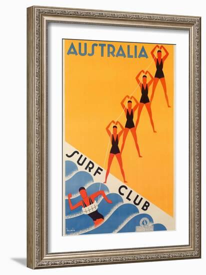 Surf Club Australia-null-Framed Giclee Print