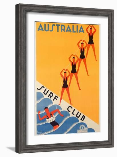 Surf Club Australia-null-Framed Giclee Print