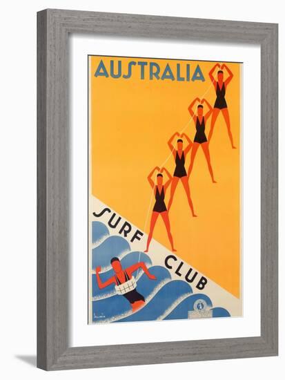 Surf Club Australia-null-Framed Giclee Print