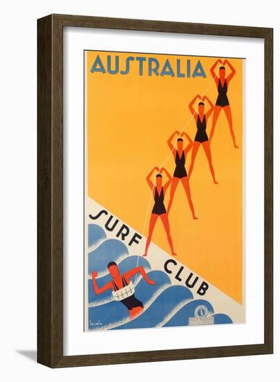 Surf Club Australia-null-Framed Giclee Print