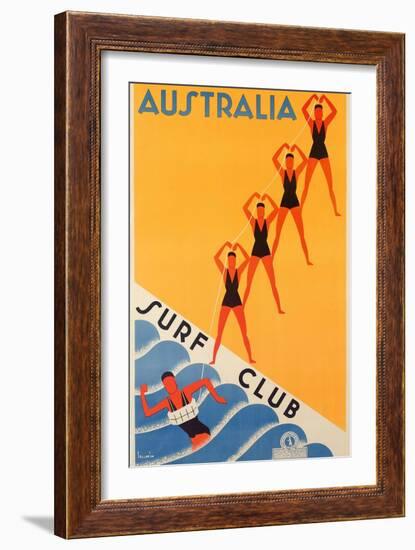 Surf Club Australia--Framed Giclee Print