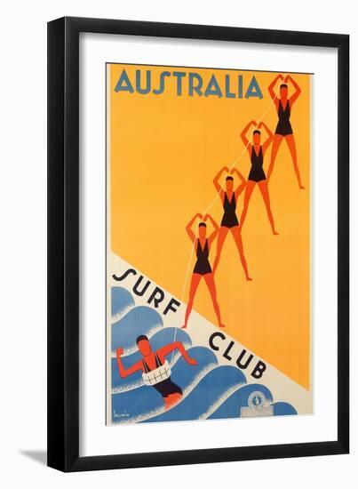 Surf Club Australia-null-Framed Giclee Print