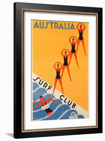 Surf Club Australia-null-Framed Giclee Print