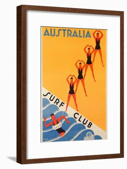 Surf Club Australia-null-Framed Giclee Print