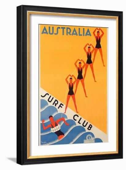 Surf Club Australia--Framed Giclee Print