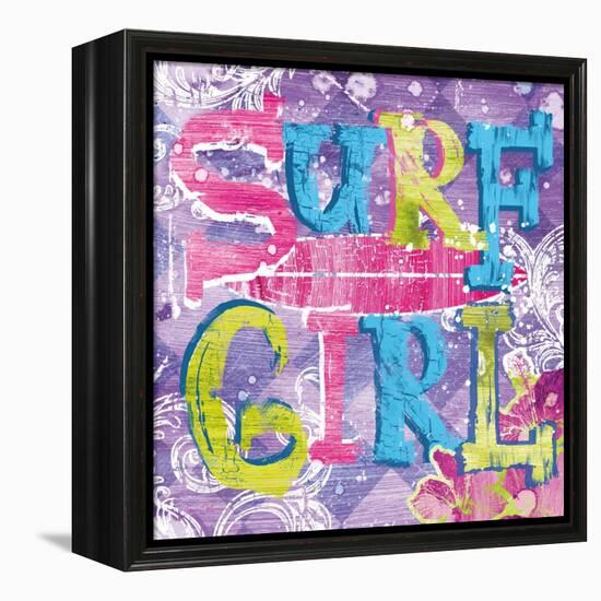 Surf Girl-Joan Coleman-Framed Stretched Canvas