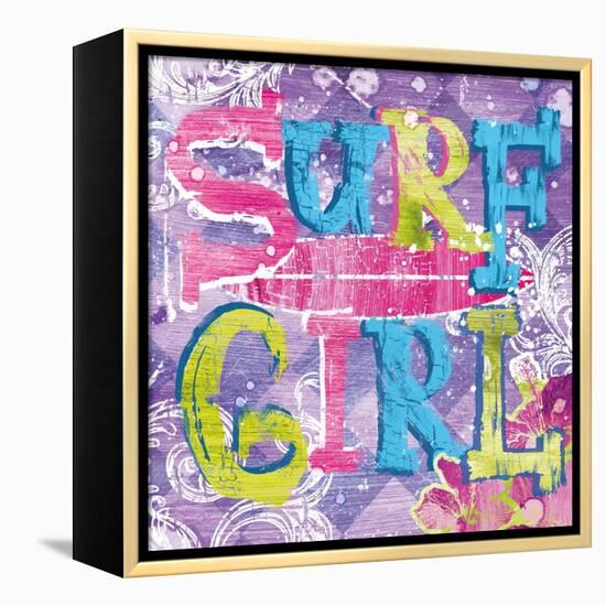 Surf Girl-Joan Coleman-Framed Stretched Canvas