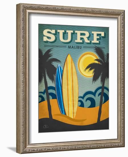 Surf Malibu-Renee Pulve-Framed Art Print